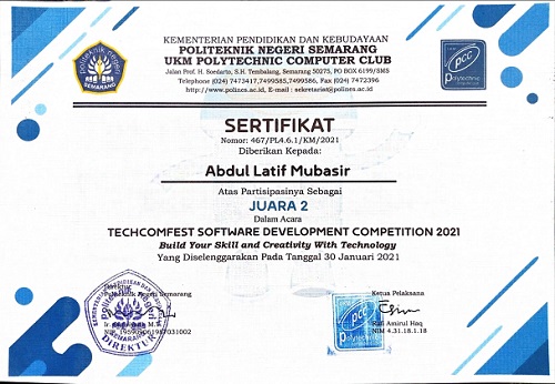 certificate techcomfest